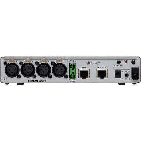 Tascam MM-4D/IN-X 4-Channel Mic/Line Input Dante Converter with Built-In DSP Mixer - Creation Networks