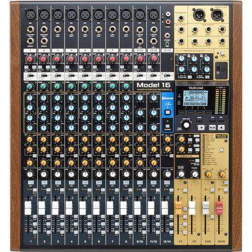 Tascam MODEL 16 Hybrid 14-Channel Mixer, Multitrack Recorder, and USB Audio Interface Audio Players & Recorders Tascam