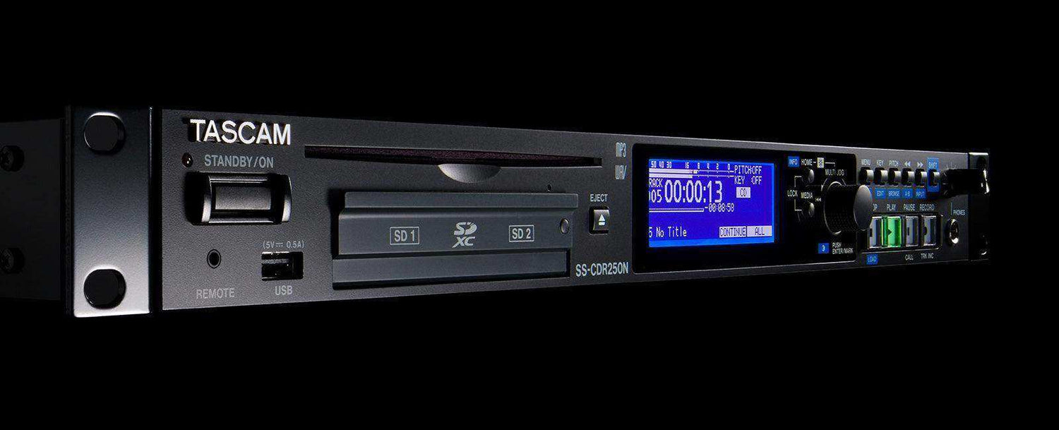 Tascam SS-CDR250N Solid State Recorder with Networking, Dual Sd, CDR Audio Players & Recorders Tascam