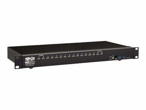 Tripp Lite DisplayPort/USB KVM Switch 16-Port With Audio/Video and USB Peripheral Sharing, 4K 60 Hz, 1U Rack-Mount - KVM- B024-DPU16 - Creation Networks
