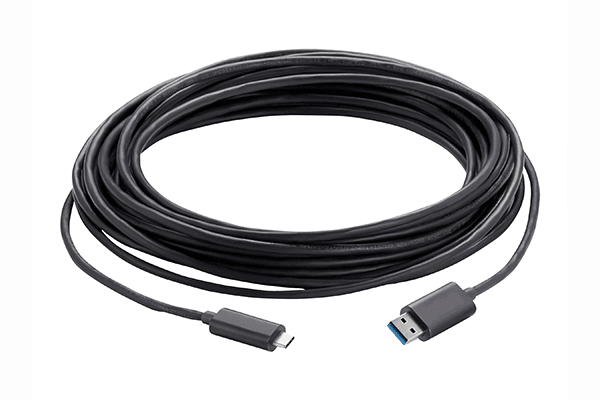 Vaddio- 440-1007-008 USB 3.2 Gen 2x1 Active Optical Cable Type C to Type A - Plenum Rated (26.2') - Creation Networks
