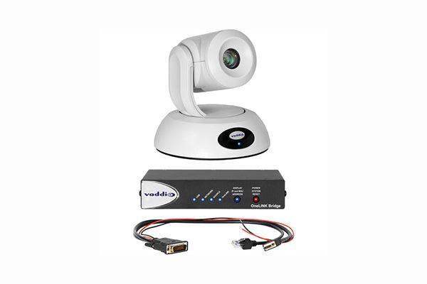 Vaddio RoboSHOT 12E HDBT OneLINK Bridge System for Polycom Codecs (White) - 999-96450-500W - Creation Networks