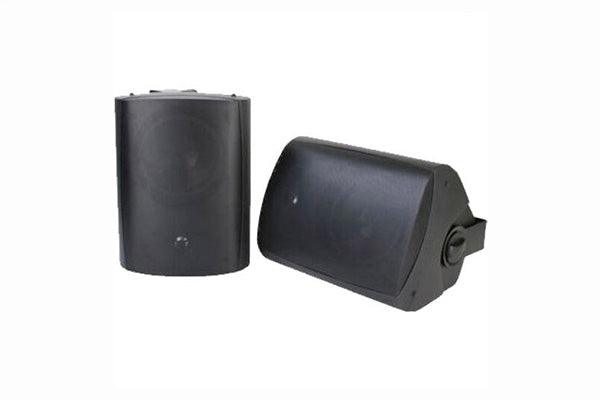 Sunbrite - SB-AW-6-BLK 6.5" Outdoor Surface Mount Speakers - Pair - Creation Networks
