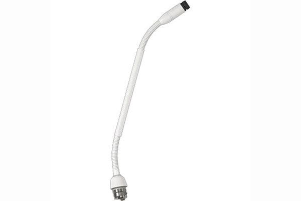 Shure MX410WRLPDF/N 10" Dualflex Gooseneck Mic with No Capsule, No Preamp, and Red LED Ring on Top (White) - Creation Networks