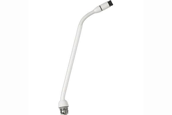 Shure MX410WRLP/N 10" Gooseneck Mic with No Capsule, No Preamp, and Red LED Ring on Top (White) - Creation Networks