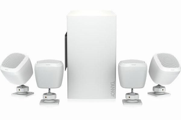 Tannoy SAT SUB 4PACK-WH Packaged Satellite-Subwoofer Loudspeaker System (White) - TA-SAT-SUB-4PACK-WH - Creation Networks