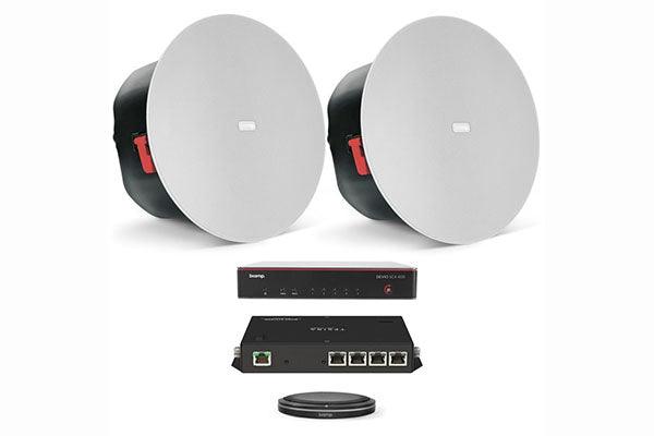 Biamp MRB-M-SCX400-T Medium meeting room bundle with Devio SCX 400 and black table microphones - 950.1792.900 - Creation Networks