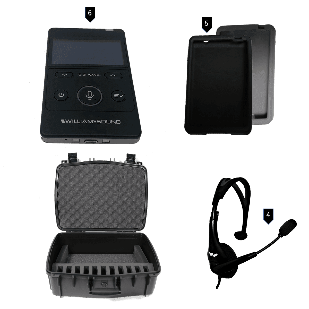 Williams Sound DWS COM 6 400 Digi-Wave 400 Wireless Intercom System - Creation Networks