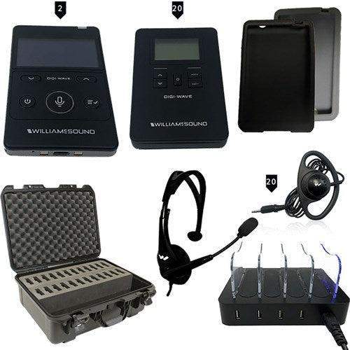 Williams Sound DWS INT 3 400 ALK Digi-Wave 400 Series Interpretation System for 2 presenters and 20 listeners - Creation Networks