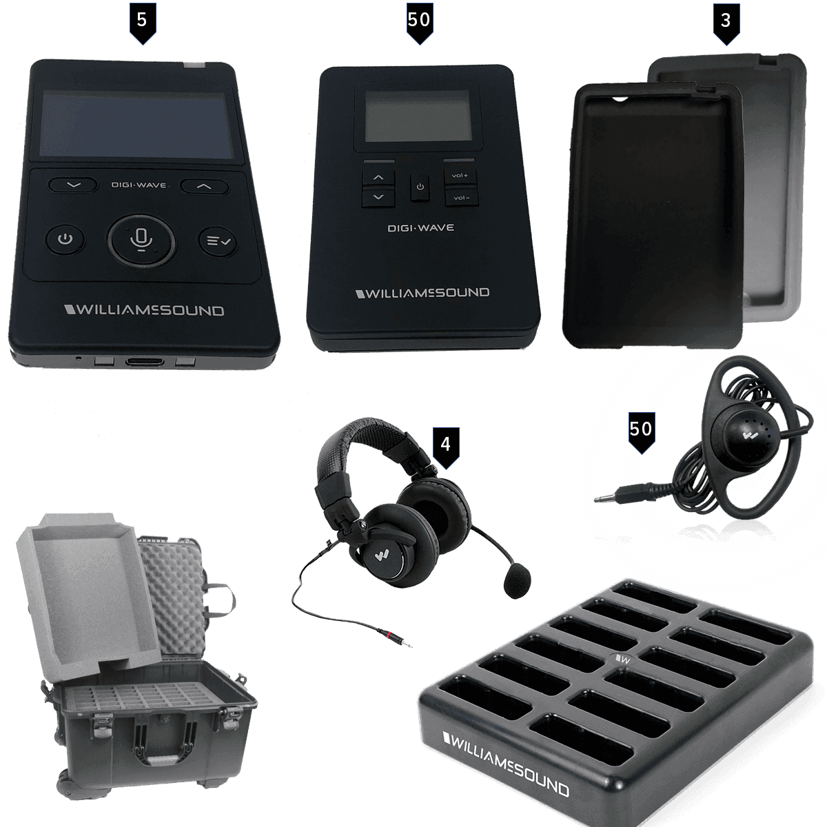 Williams Sound DWS INT 5 400 ALK Digi-Wave 400 Interpretation System - Creation Networks