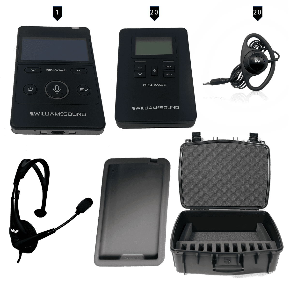Williams Sound DWS TGS 20 400 ALK Digi-Wave 400 Series Tour Guide System - Creation Networks