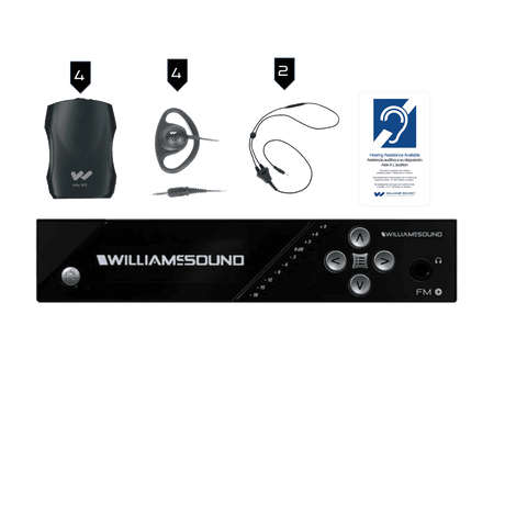 Williams Sound FM 557 FM+ System Package (4 R37 receivers) - Creation Networks