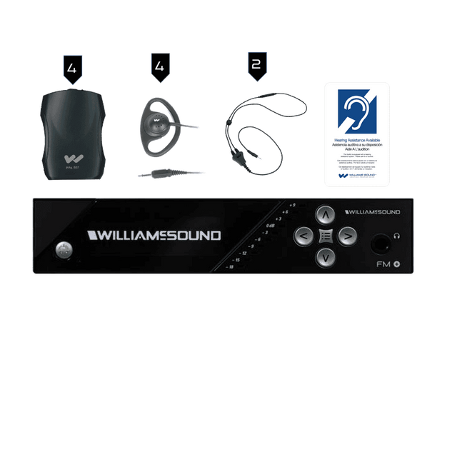 Williams Sound FM 557 FM+ System Package (4 R37 receivers) - Creation Networks