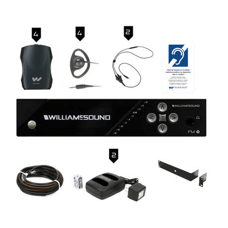 Williams Sound FM 557 PRO FM+ PRO System Package (4 R37 receivers) - Creation Networks