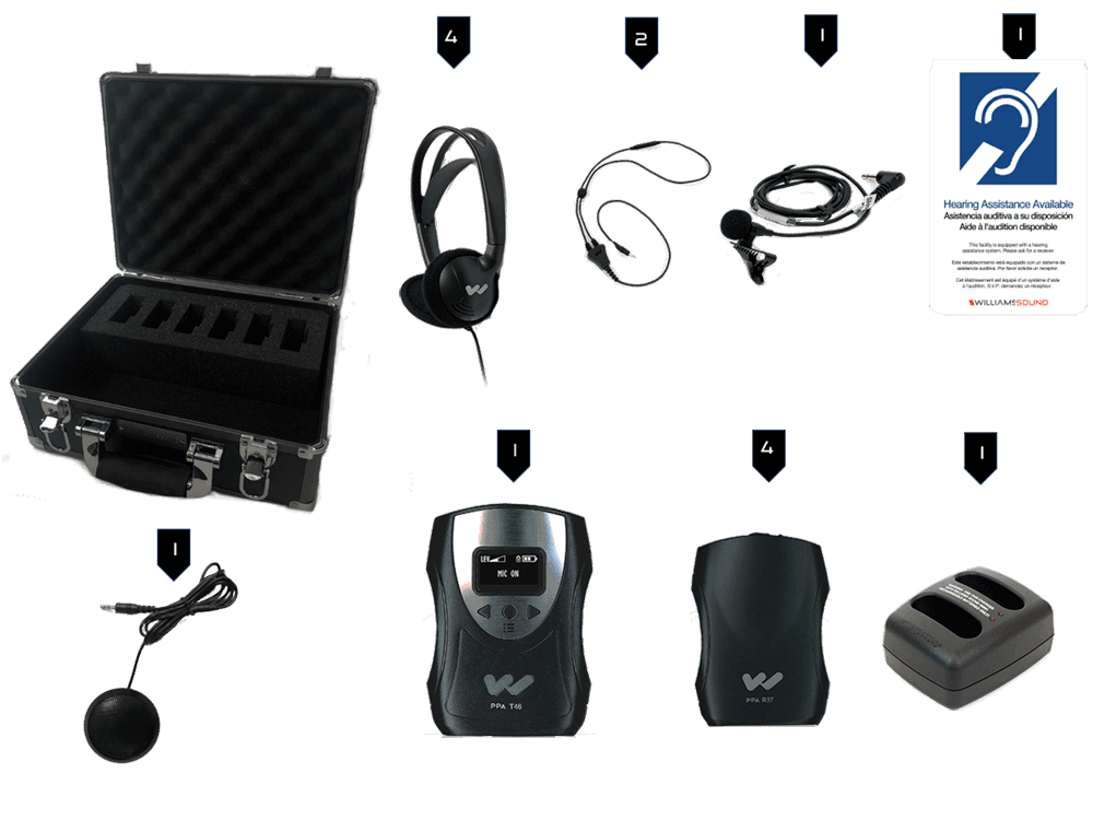 Williams Sound FM ADA KIT 37 RCH FM ADA Compliance Kit – Rechargeable Battery - Creation Networks