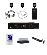 Williams Sound WF SYS3C HED 024 IDP 008 - Hearing Loop Available sign WaveCAST System with 12 WAV Pro Wi-Fi Receivers - Creation Networks