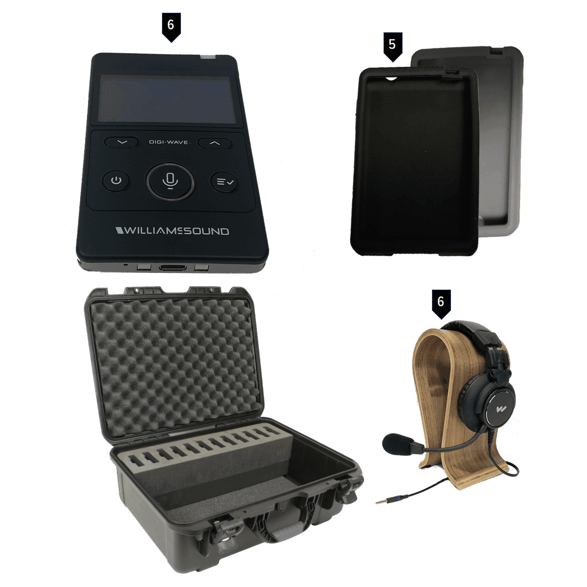 Williams Sounds DWS COM 6 PRO 400 Digi-Wave 400 Wireless Intercom System - Creation Networks