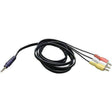 ZeeVee CAVC6-X6 Composite 6' 3.5MM to 3 R/L/V RCA Cable, 6-Pack - Creation Networks